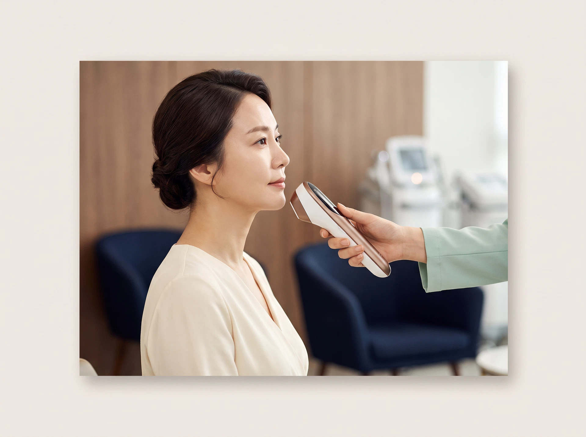 화상, 수술, 여드름 후 볼록한 비후성 흉터 제거 프로그램 이미지